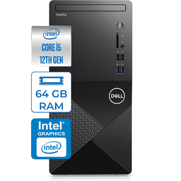 Dell Vostro 3910MT Intel Core i5 12400 64GB 1tb SSD Ubuntu GT1030 Masaüstü Bilgisayar N7300VDT391027